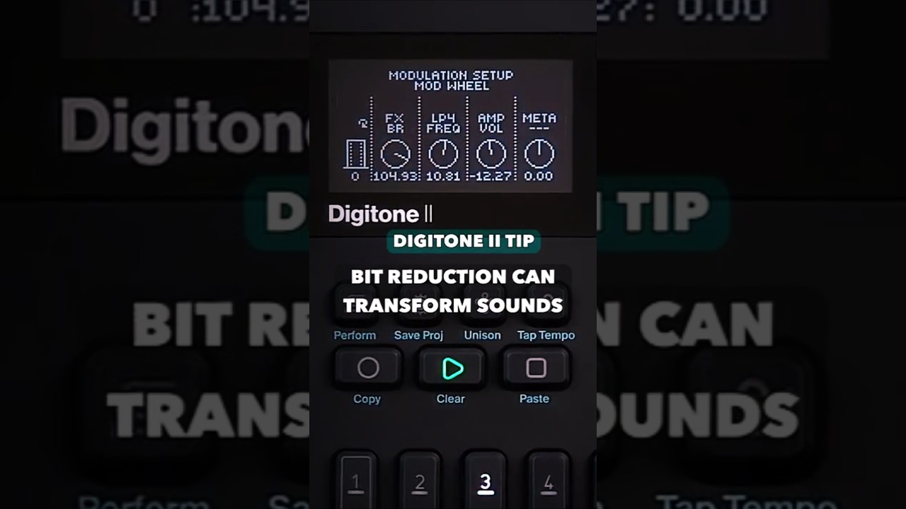 Wskaz&oacute;wka dotycząca Digitone 2: Użyj redukcji bitowej, aby przekształcić dźwięki #digitone2 #synt...
