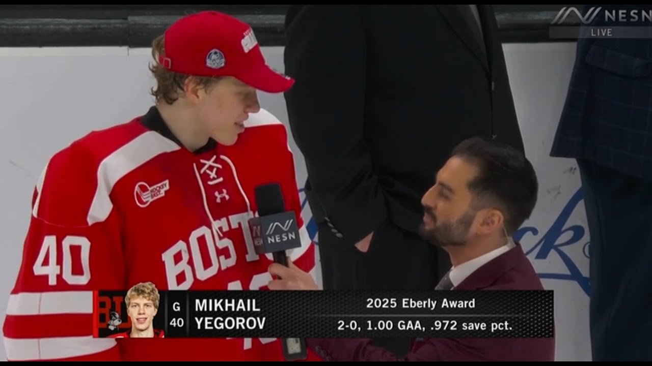 Mikhail Yegorov Goalie Reel BU vs BC 2/10/2025 Beanpot Final