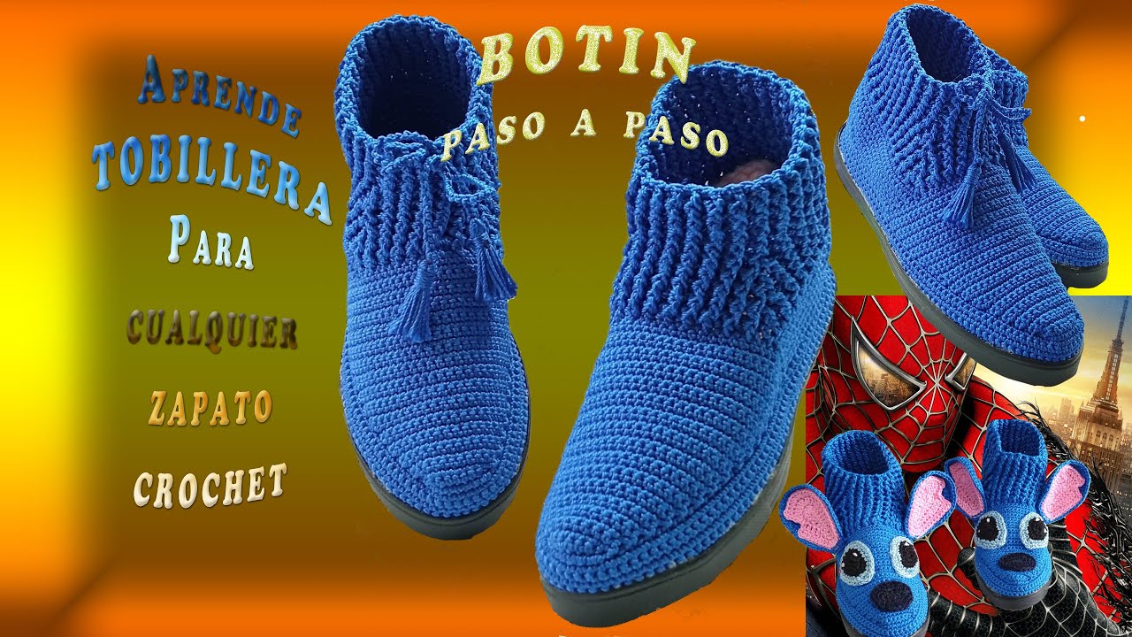 🌈❤️BOTIN a Crochet, aprende a elaborar cualquier polaina o tobillera