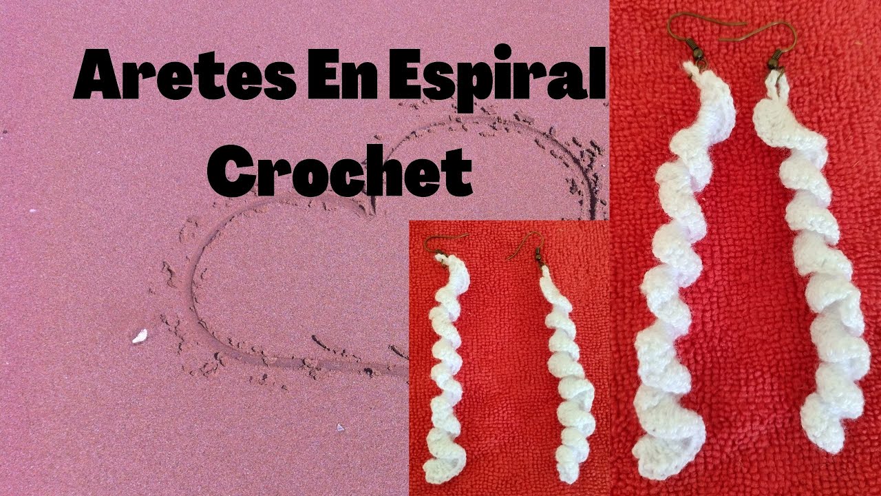 Aretes En Espiral Elaborados en Crochet
