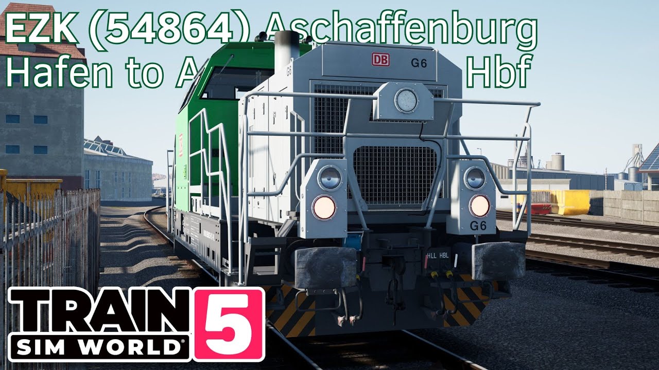 EZK (54864) Aschaffenburg Hafen to Aschaffenburg Hbf - Maintalbahn - G6 - Train Sim World 5