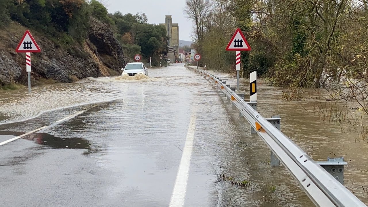 Inundaciones en carreteras de Álava