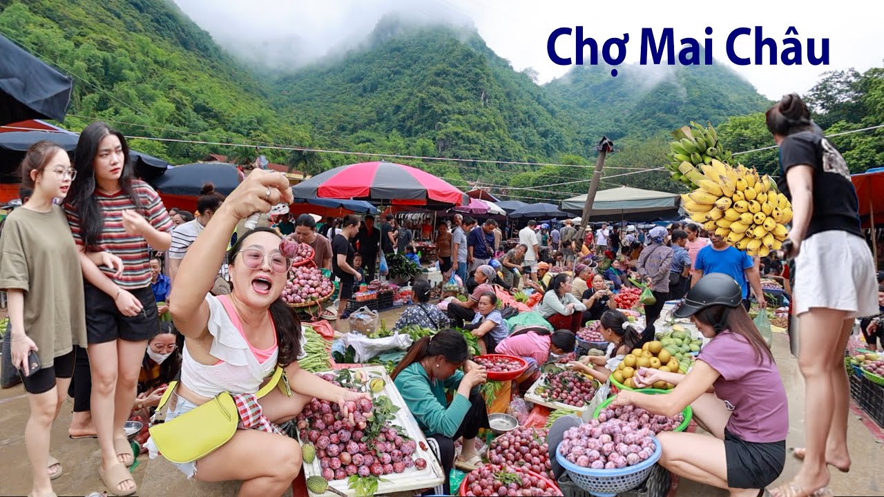 Chợ Mai Châu-du khách trong Nam ngoài Bắc ngỡ ngàng vẻ đẹp hoang sơ và đồ rừng kinh dị