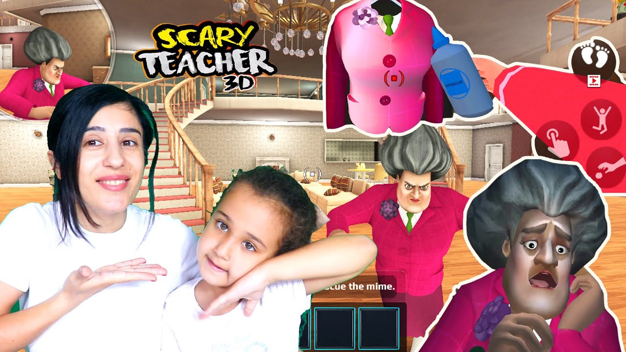 SCARY TEACHER DELİ ÖĞRETMEN KIYAFETİNE TUTKAL DÖKTÜK ESRA GAMES