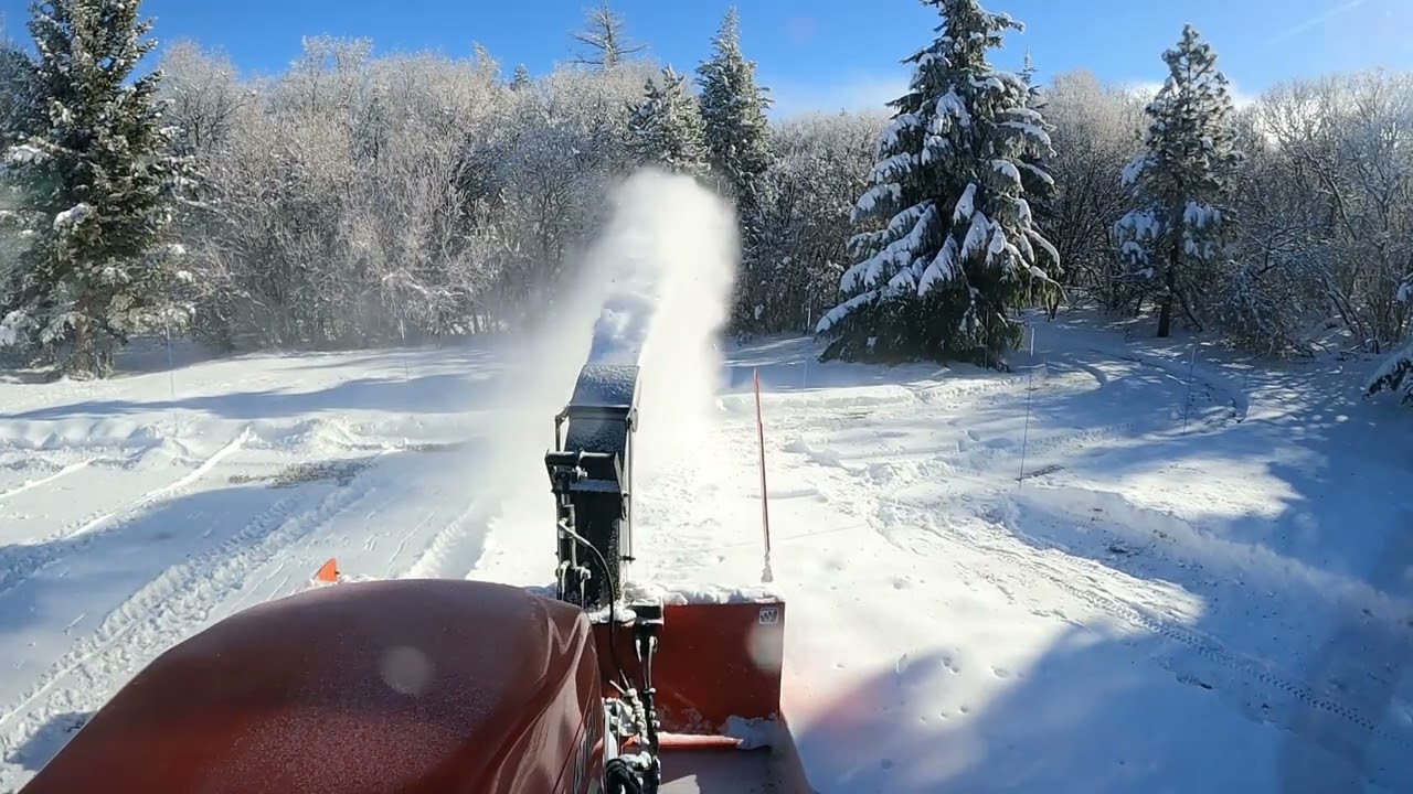 Blowing snow and gravel out plus drone shots.