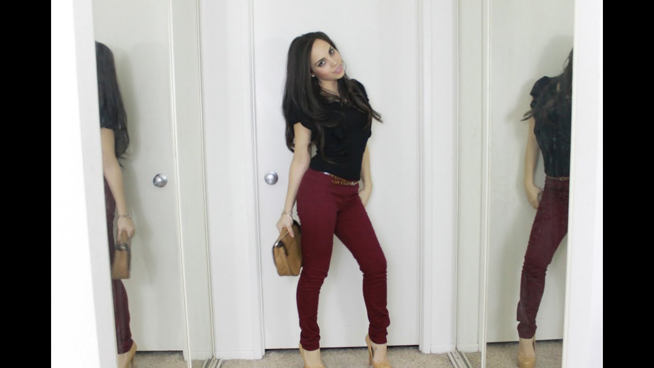 Cómo Combinar Pantalones Burgundy