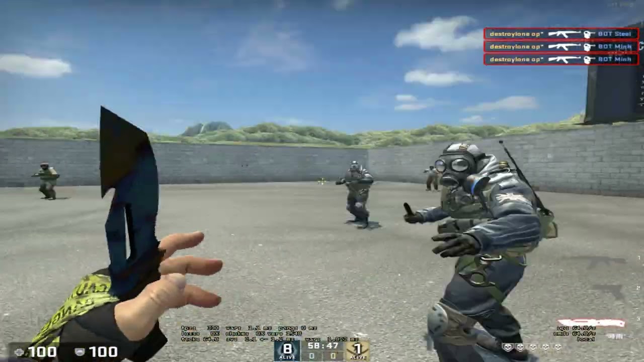 Hand Wraps | CAUTION! (BS) Survival Knife | Case Hardened (FT)