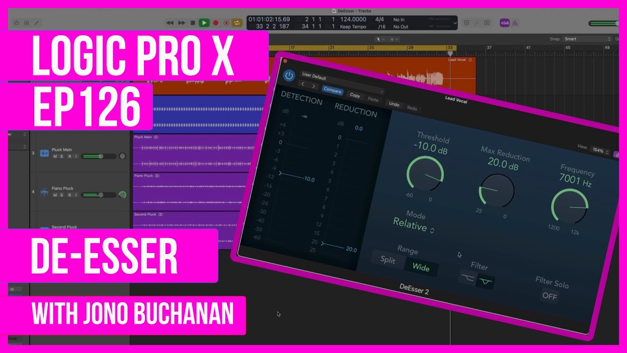 Logic Pro X: How to use Logic's De-Esser