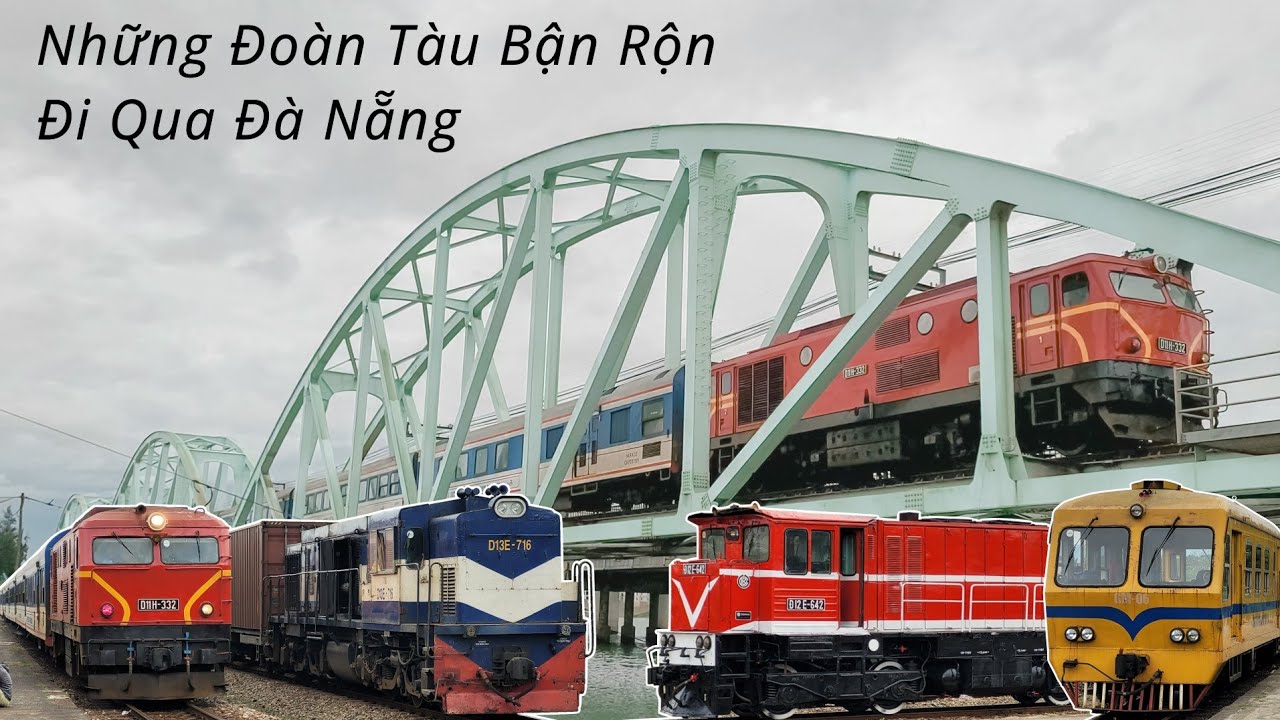 D13E KÉO TÀU HÀNG VÀ CÁC ĐOÀN TÀU CHẠY LIÊN TỤC Ở ĐÀ NẴNG VÀ GA KIM LIÊN