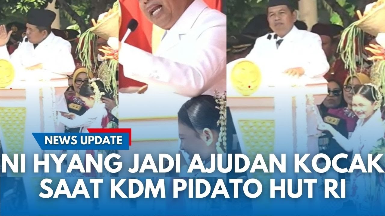 MOMEN KOCAK Ni Hyang 'Usilin' Kang Dedi yang Sedang Pidato Berapi-api di Upacara HUT RI ke-80