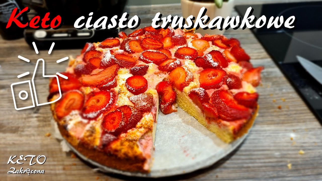 keto ciasto truskawkowe