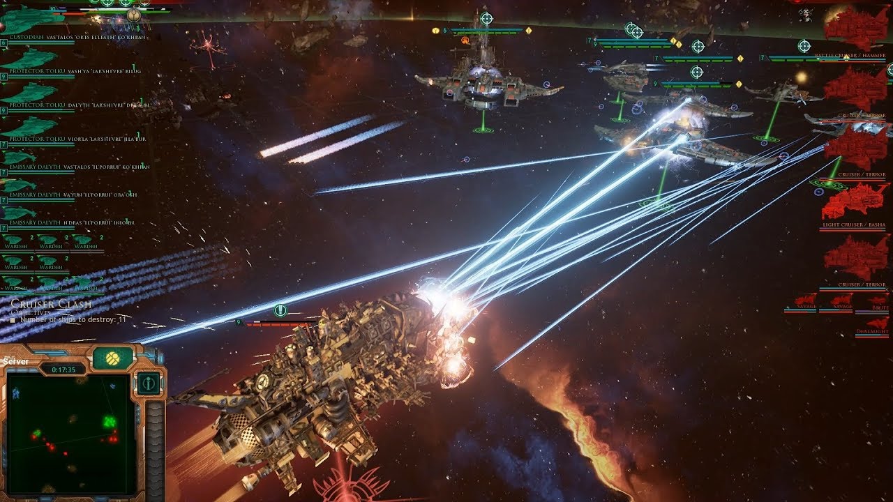 TAU Empire (Water Caste) vs Ork Pirates! Rank 21 - Battlefleet Gothic Armada