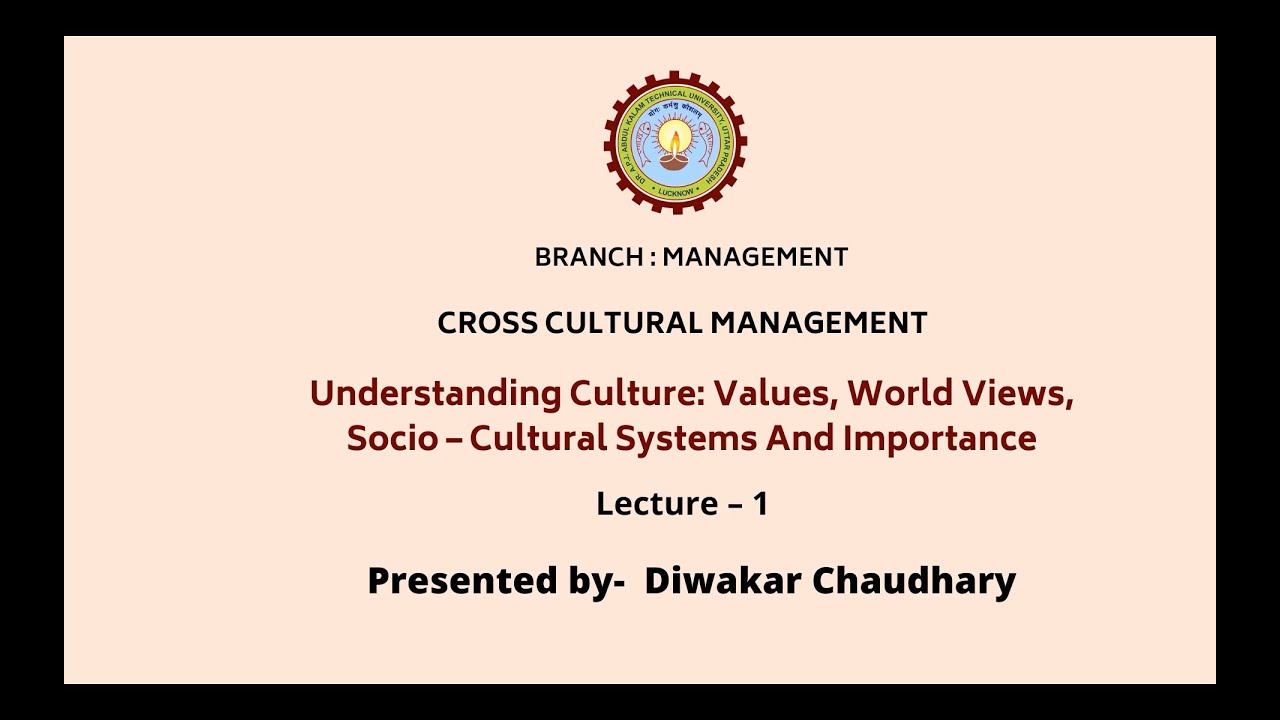 Cross Cultural Management || AKTU Digital Education