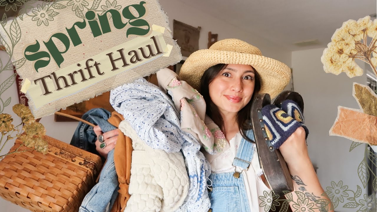 Spring Thrift Haul! A ton of vintage home decor pieces, vintage clothing and books!