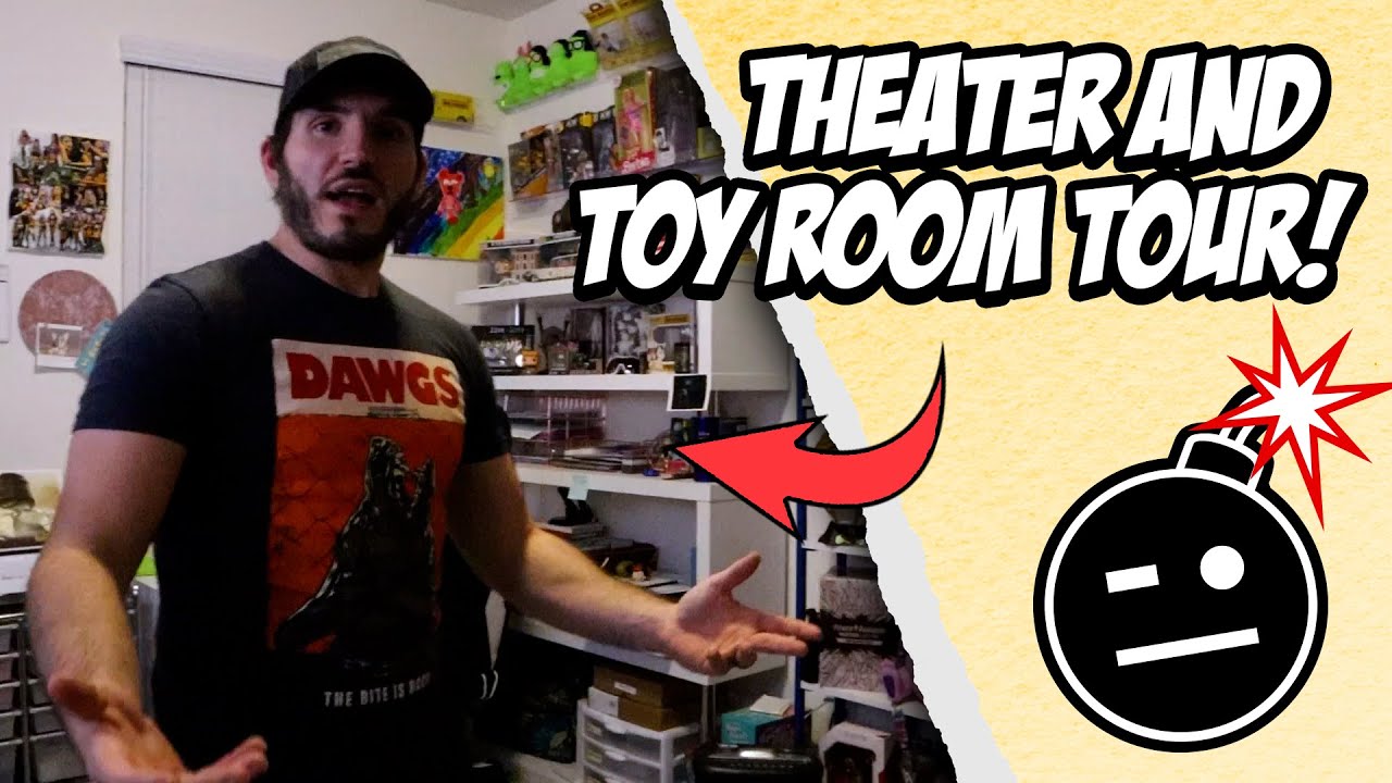 I'LL GIVE YOU A TOUR OF OUR THEATER AND TOY ROOMS! House Tour Vlog #1