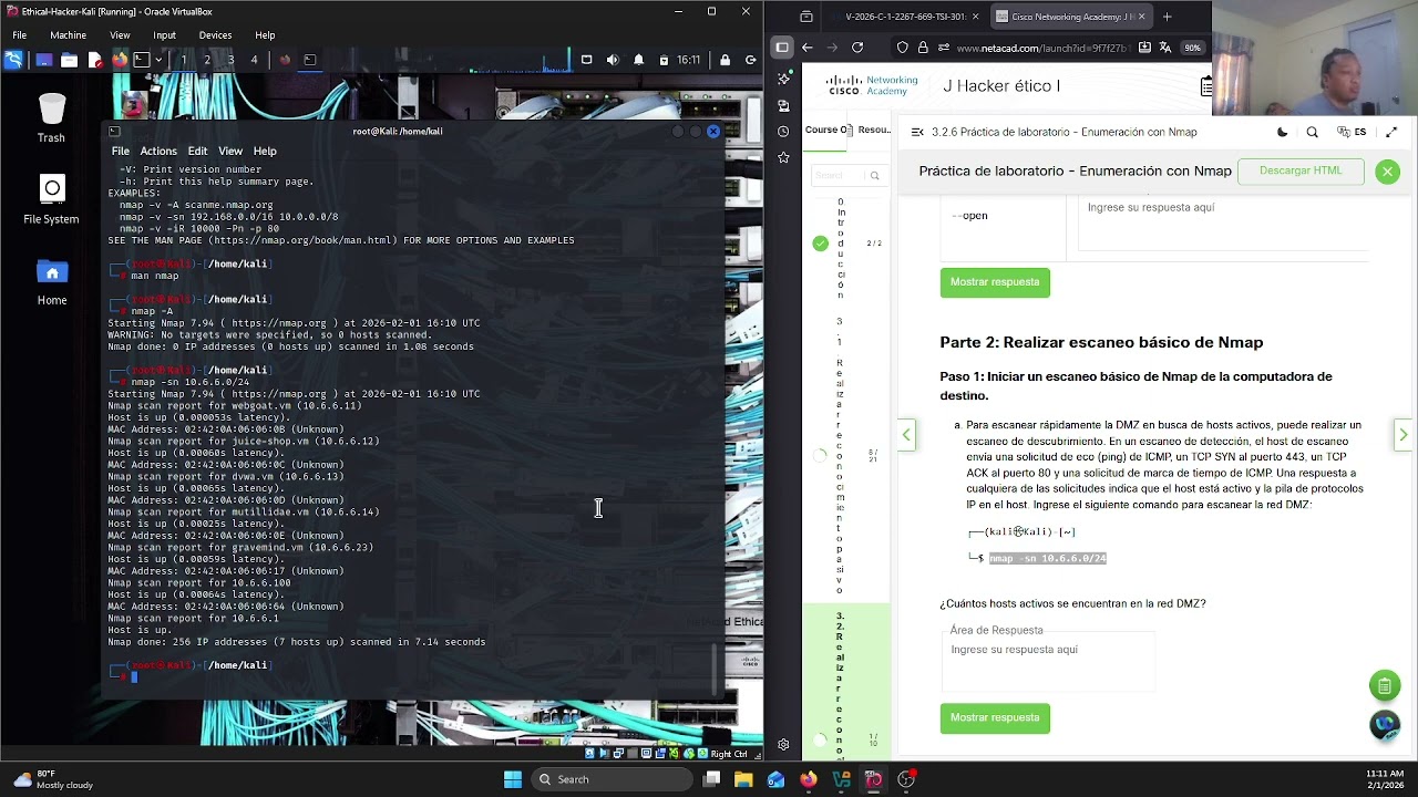 3.2.6 Lab - Enumeration with Nmap