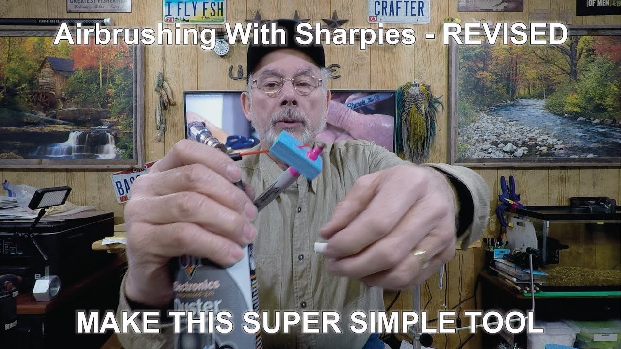Color your flies by easily airbrushing them with Sharpies