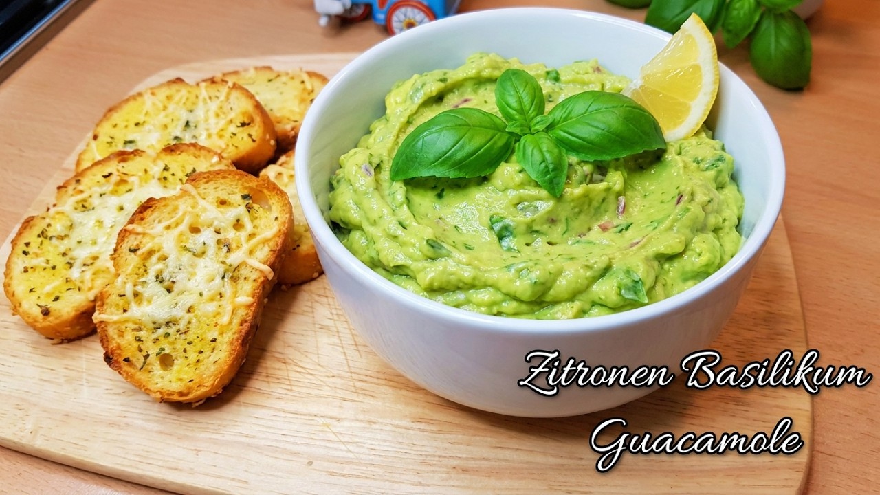 Zitronen Basilikum Guacamole/ Lemon Basil Guacamole - gesund, vegan, schnell, einfach & super lecker