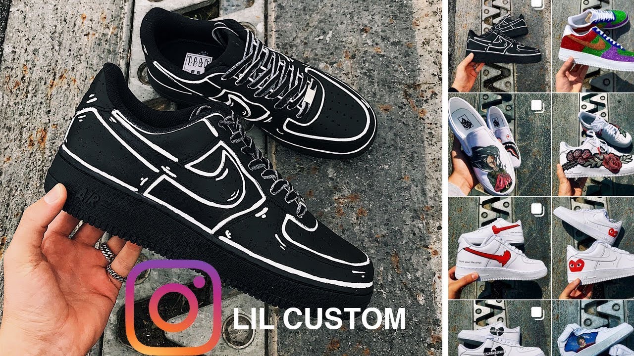Air Force 1 Custom Cartoon | BLACK |