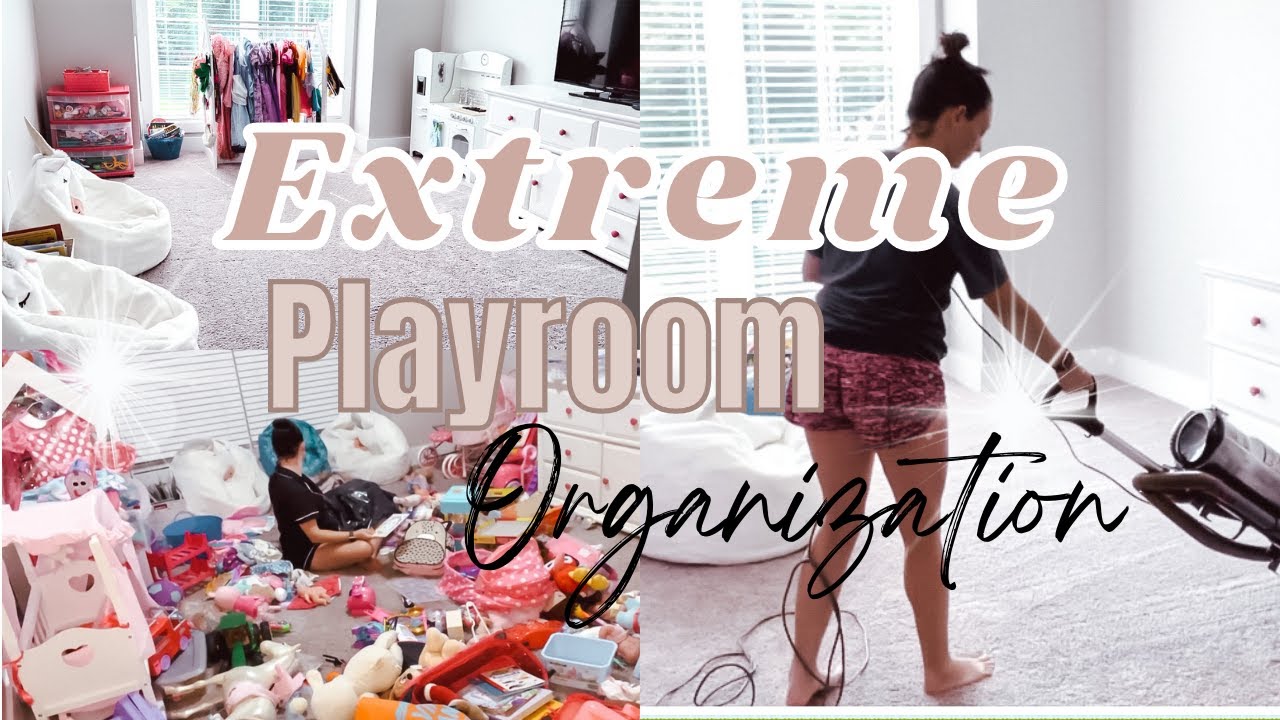 EXTREME PLAYROOM DECLUTTER // PLAYROOM ORGANIZATION// CLEANING MOTIVATION