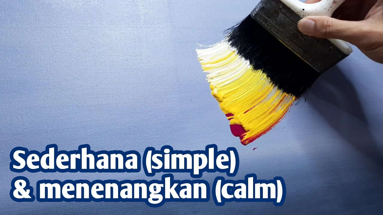 Lukisan abstrak simpel menenangkan #lukisanabstrak #abstractpainting
