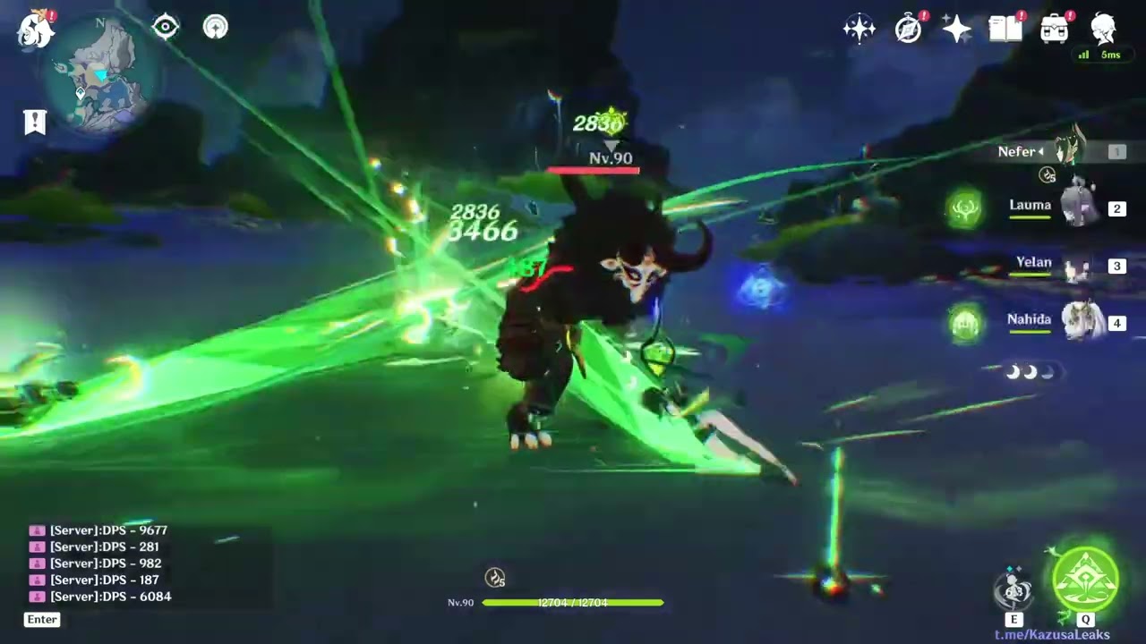 Nefer in Combat | Genshin Impact 6.1 Beta Gameplay Showcase