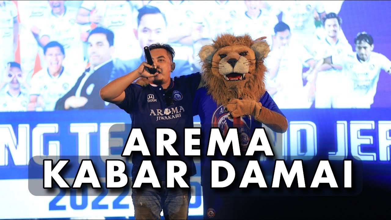 SATU STADION GAYANANA PECAH SAAT NYANYIKAN LAGU (KABAR DAMAI) | LAUNCHING AREMA FC