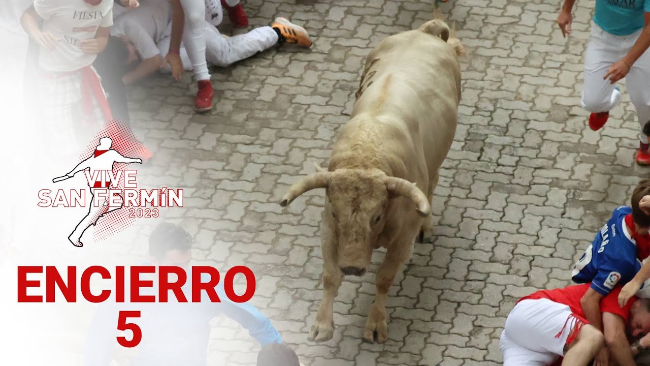 QUINTO ENCIERRO de San Fermín 2023 | Toros de Núñez del Cuvillo
