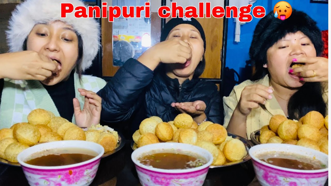 #PANIPURI CHALLENGE🥵Who 🤔Winner🏆🏅#challenge 🤣Dd haru sng 