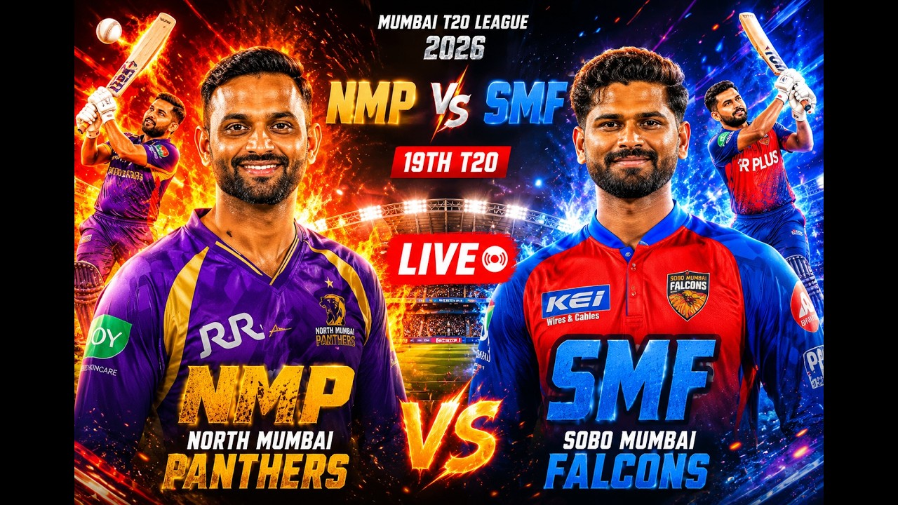 NMP vs SMF Live | Mumbai T20 2026 Live Match | North Mumbai Panthers vs SoBo Mumbai Falcons