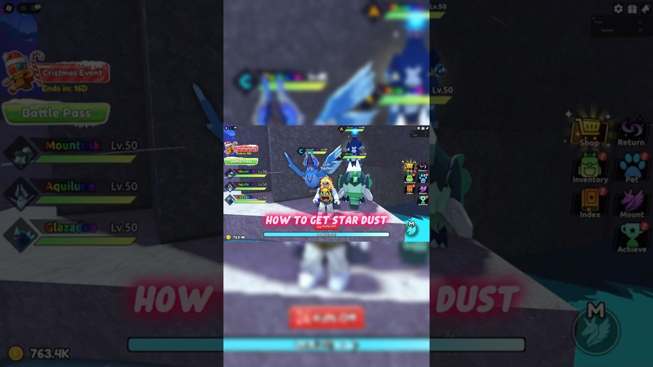 Roblox Catch a Monster Update New Boss How to get Stardust Shara,วิธีหาไอเทมpet Evolution