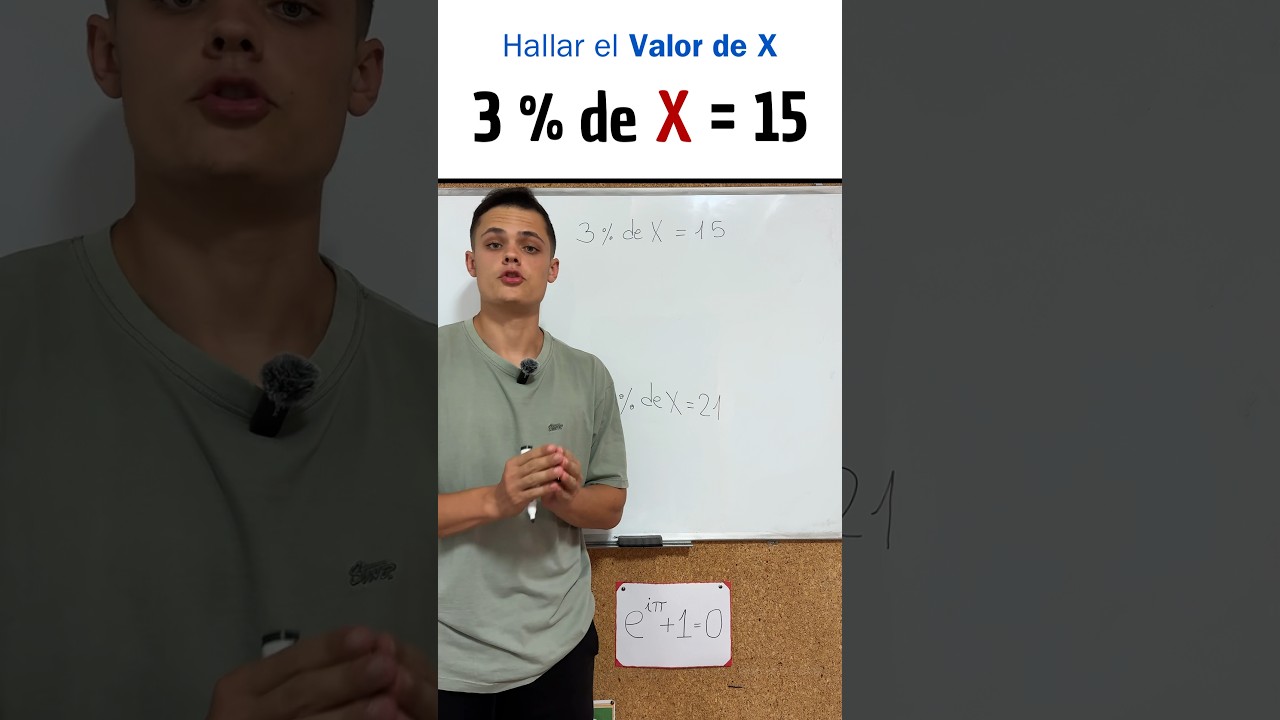 Halla el Valor de X en este porcentaje 💯