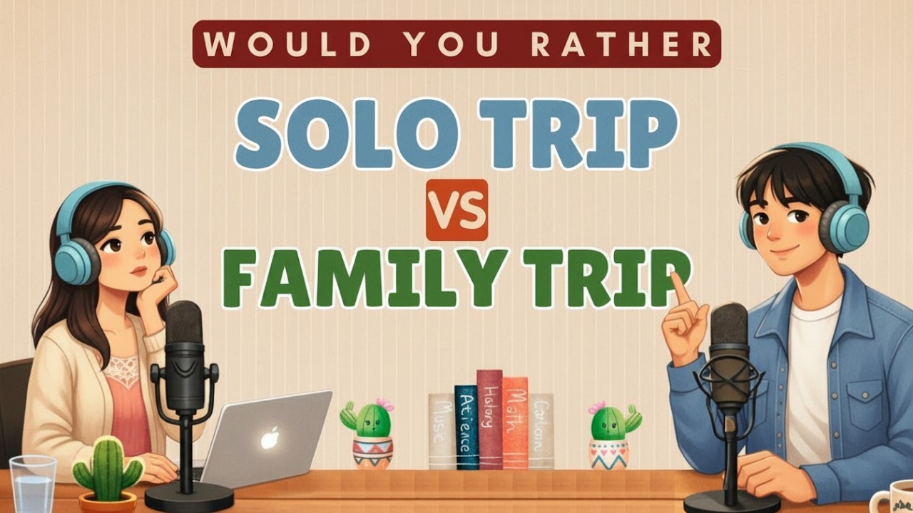 Learn English Fast | Easy English Podcast For Conversation | Solo Trip or Family Trip