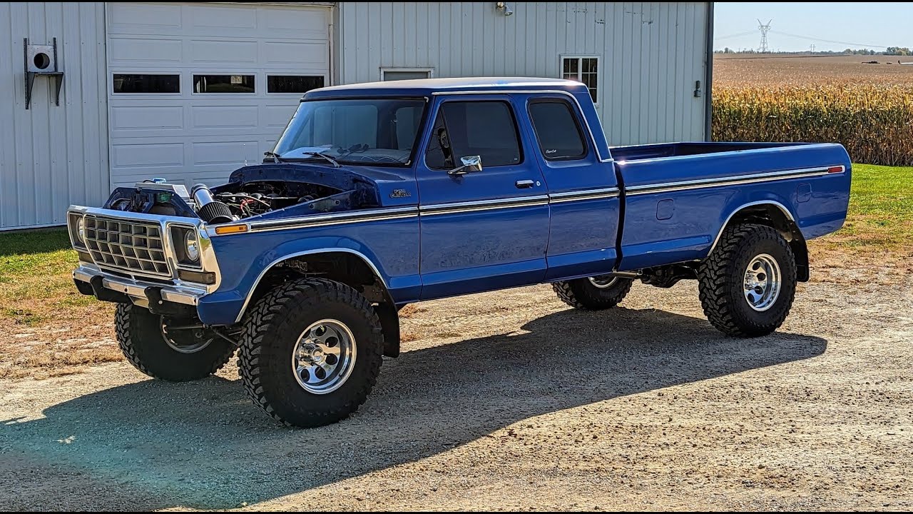 7.3L Godzilla swapped '79 F-150 SuperCab - First short test drive!
