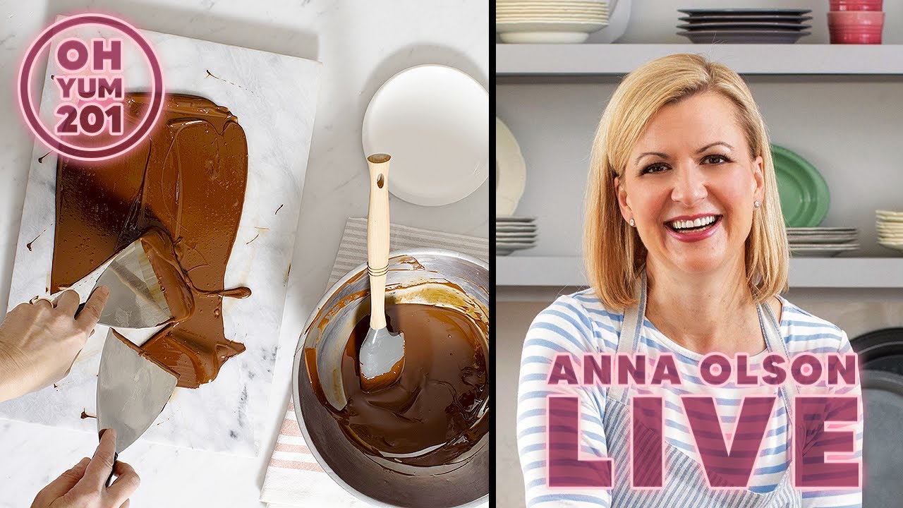 How to Temper Chocolate - Live! | Oh Yum 201 with Anna Olson