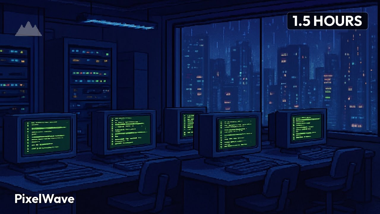 Cyberpunk Coding Lab | Dark Synthwave for Programming & Deep Focus