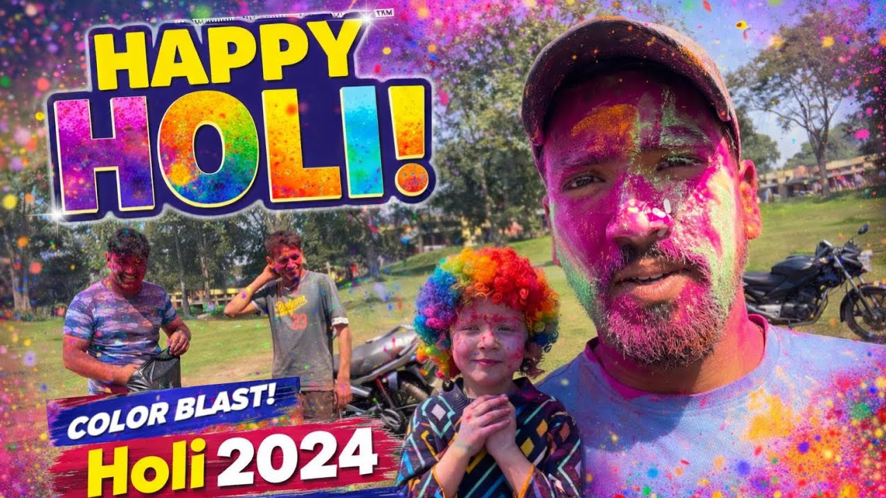 Holi me aya angrej  bacha 🌈🫟🤹‍♀️ #holi #happyholi #minivlog  