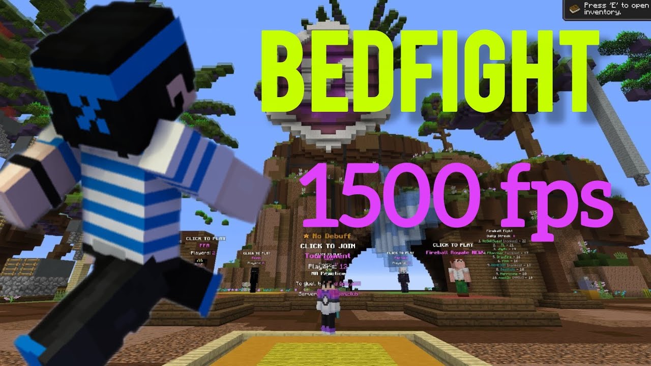 بدفایت با ۱۵۰۰ اف پی اس | minecraft bedfight 1500fpa