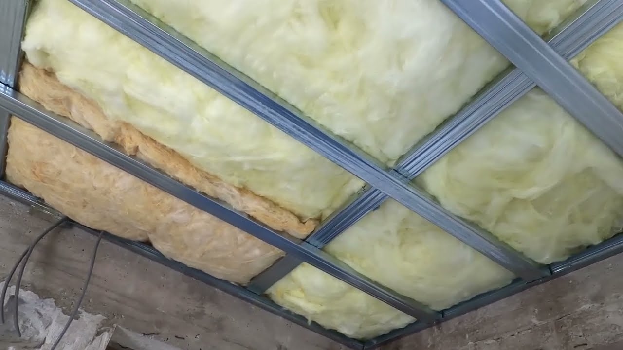 Cum se fac tavanele de  rigips # Structura tavane rigips# Izolatie cu vata minerala # Cald in casa