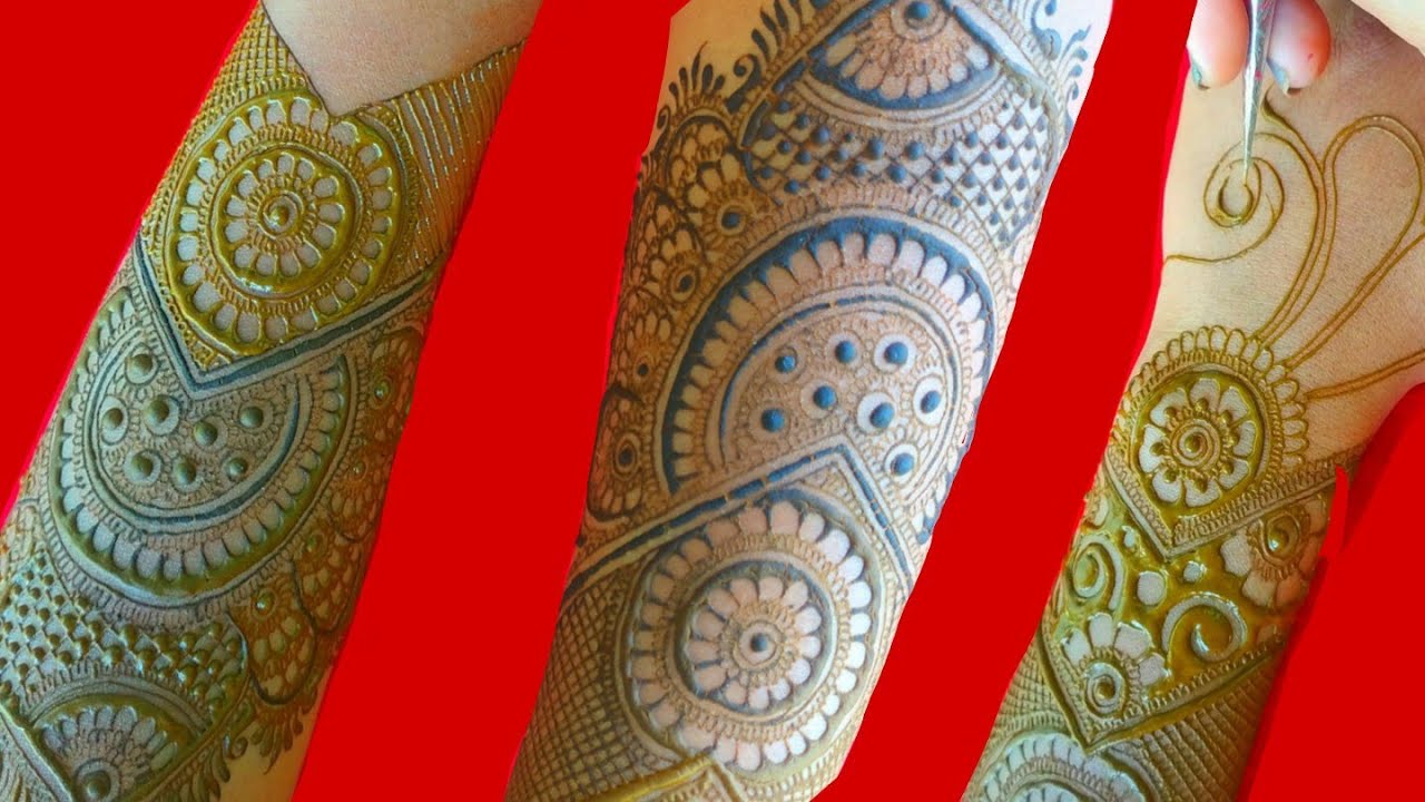 Back hand Easy bridal mehndi design ll marwadi mehndi ll full hand + bhrwa mehandi henna design ll
