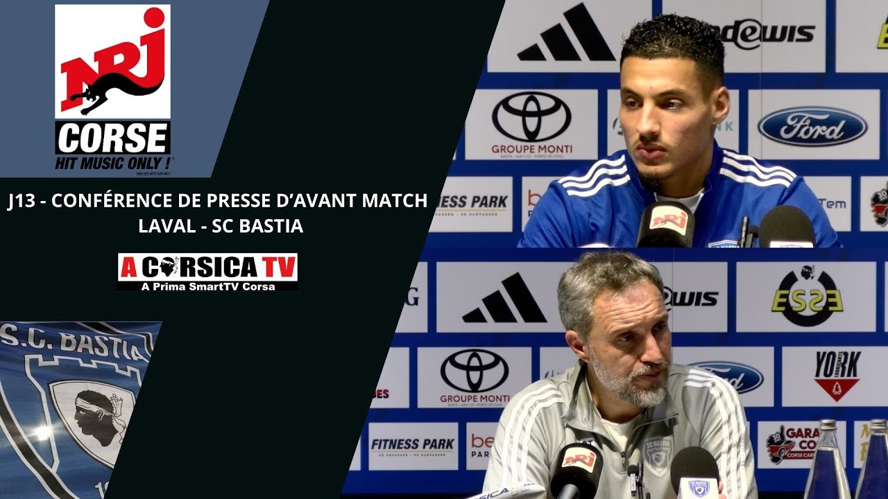 J13 - Laval - SC Bastia : Conférence de presse d'avant match de Amine Boutrah et Benoît Tavenot.