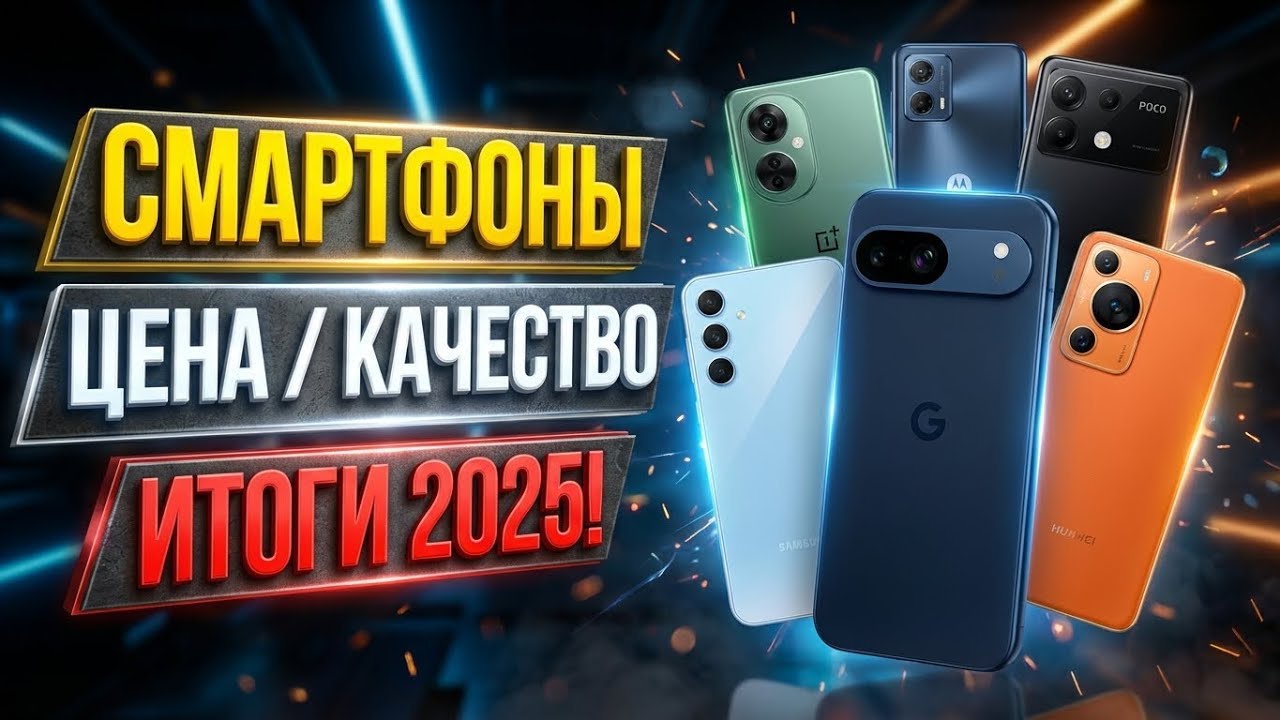 Лучшие смартфоны по цене и качеству в 2025 году📱Топ-10 моделей. Итоги года. Рейтинг 4 квартала!