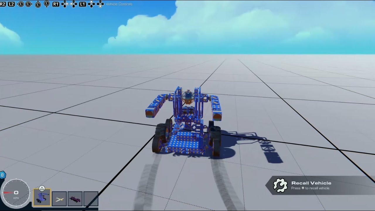 Prototype mech tank in trailmakers