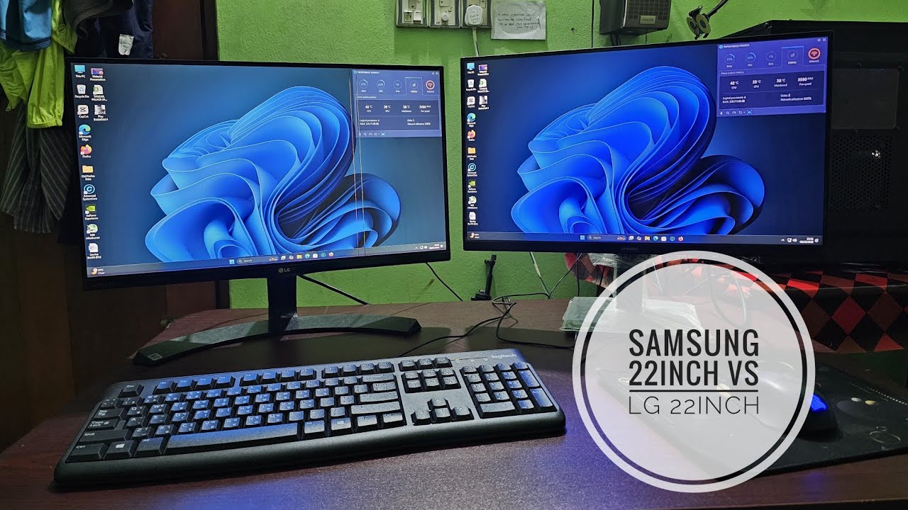 Lg 22mp68vq/22mk600 Vs Samsung LS22D300GAWXXL Side by Side Comparison Bangla🔥....... LG vs Samsung