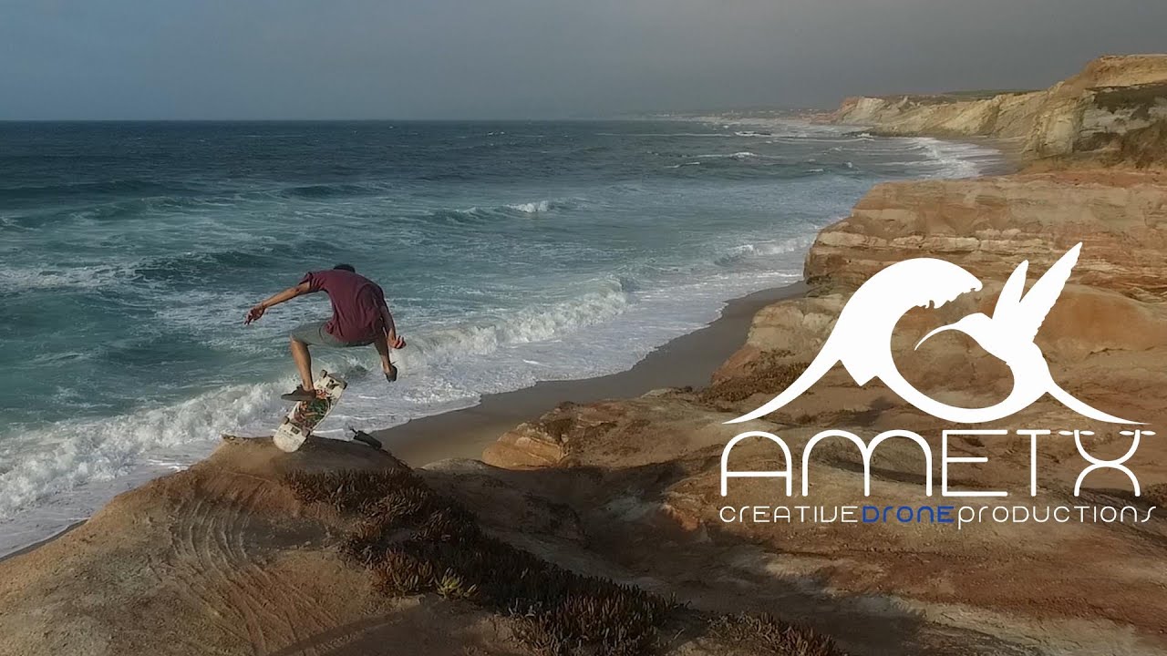 Ibon Mariño en Peniche. Patinando en acantilados. Cliff Skateboarding. Drone Film