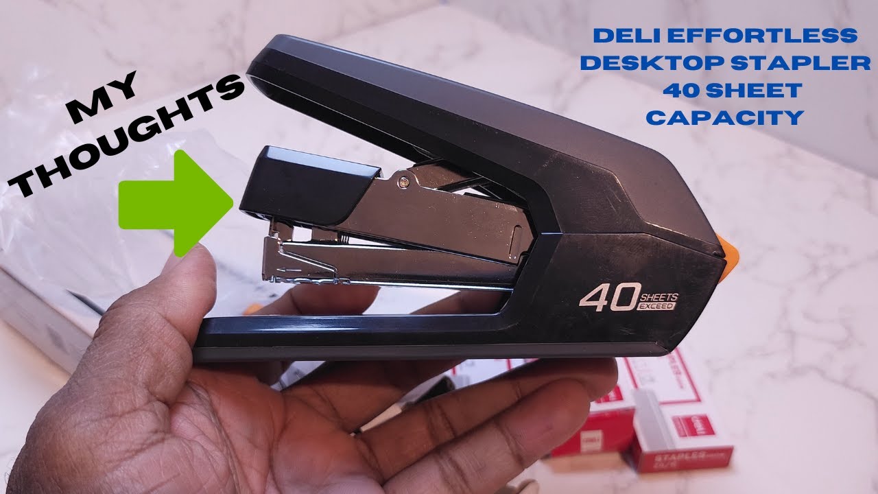 Deli Effortless Desktop Stapler 40 Sheet Capacity Review!