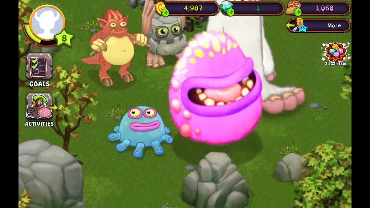 playing my singing monsters