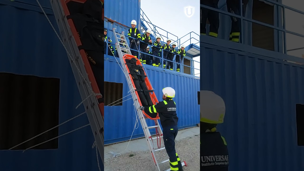 Aprende tareas de rescate en altura o en incendios en el campo de prácticas de UNIVERSAE. 🦺