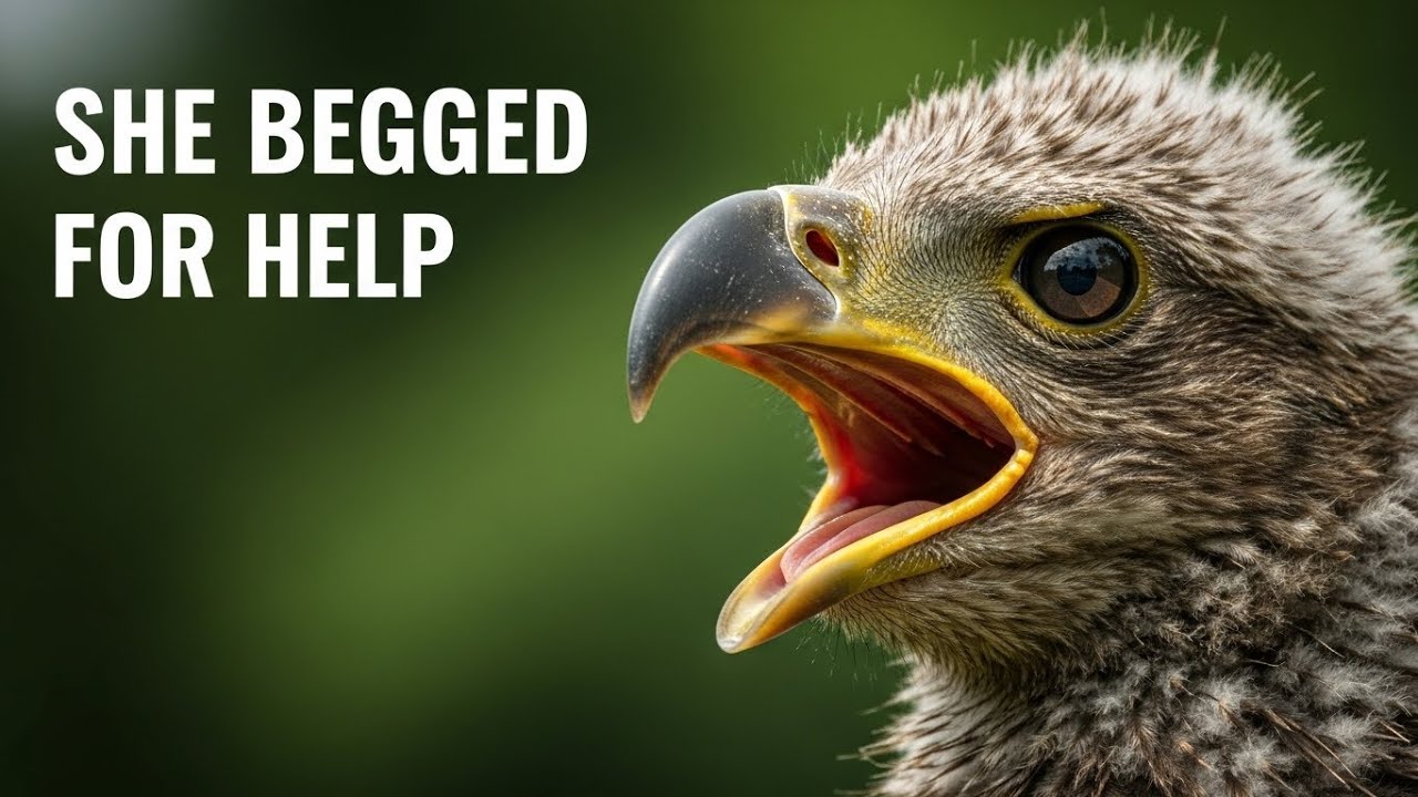 Heart-Stopping Rescue: Baby Eagle Leads Humans to Save