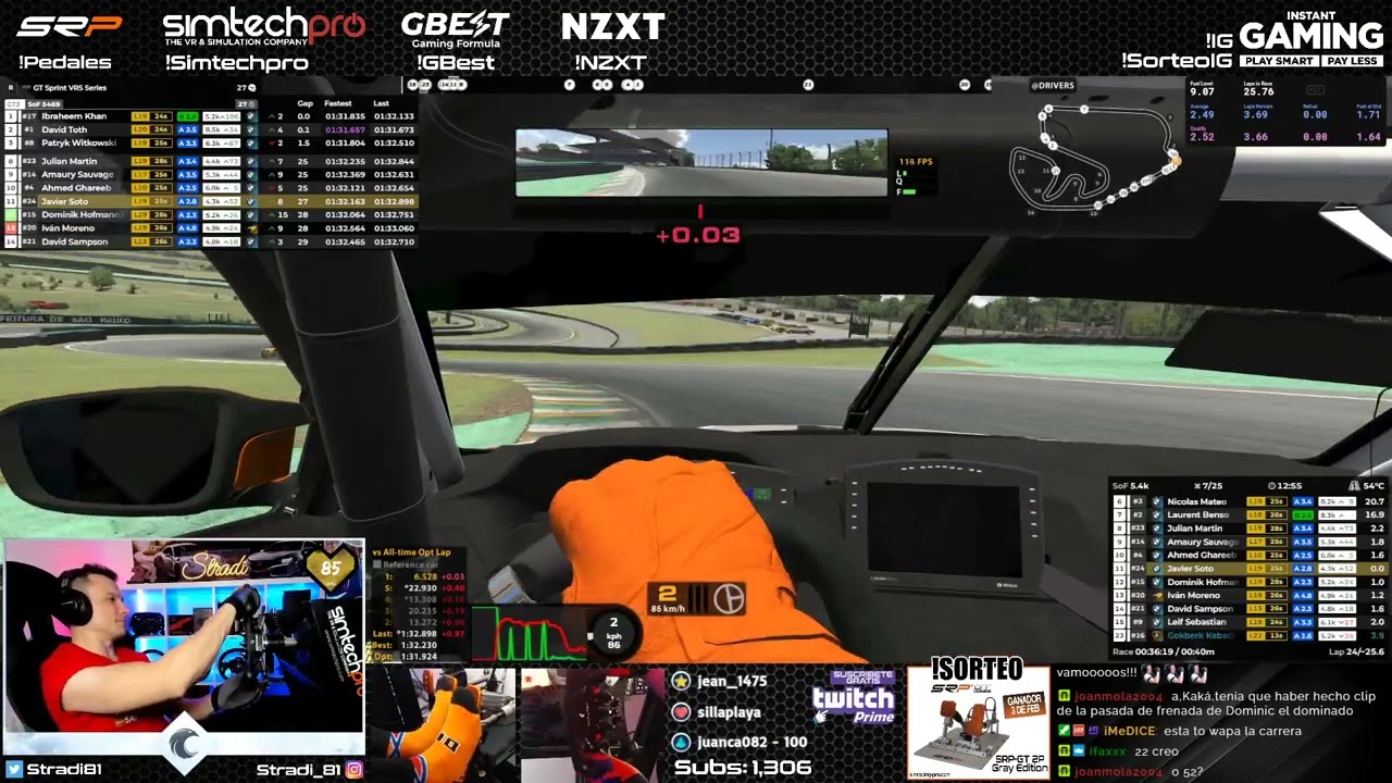 Mi mejor 2o Stint de una carrera de GT3 en mucho tiempo - Stradi